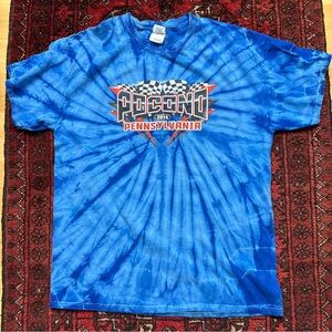 Pocono Pennsylvania 2014 Blue Tie-Dye Gildan Heavy Tee Mens Large